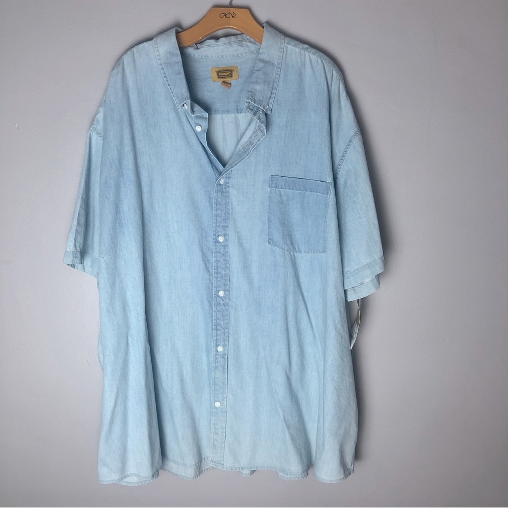 3 for $25 NWT Foundry Casual Button Down Shirt Sz 5X Big and Tall.